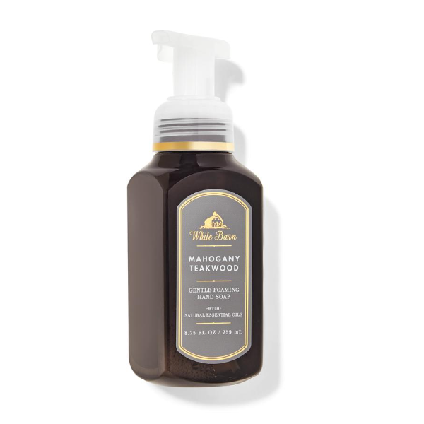 BBW White Barn Mahogony Teakwood Gentle Foaming Hand Wash 259ml - Shams Shopping Centre Bath & Body Works  