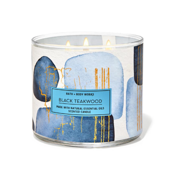 BBW Black Teakwood 3 Wick Candle 411g - Shams Shopping Centre Bath & Body Works  