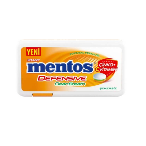 Mentos Defensive Clean Breath Vitamin C & Orange 21g