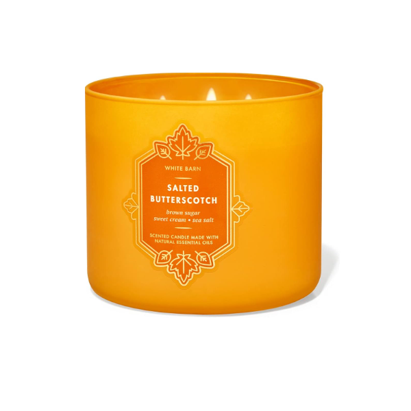 BBW White Barn Salted ButterScotch Scented Candle 411g - Shams Shopping Centre Bath & Body Works  