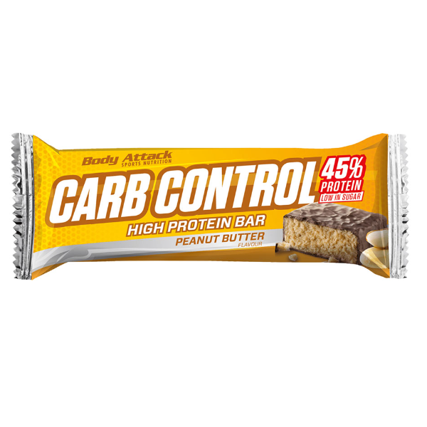 Body Attack Carb Control Protein Bar Peanut Butter 100g - Shams Shopping Centre Body Attack  