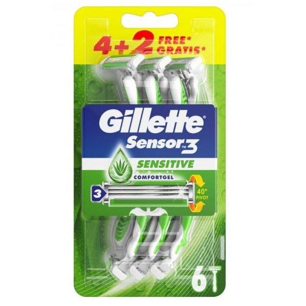 Gillette Sensor3 Sensitive Razor 6pcs