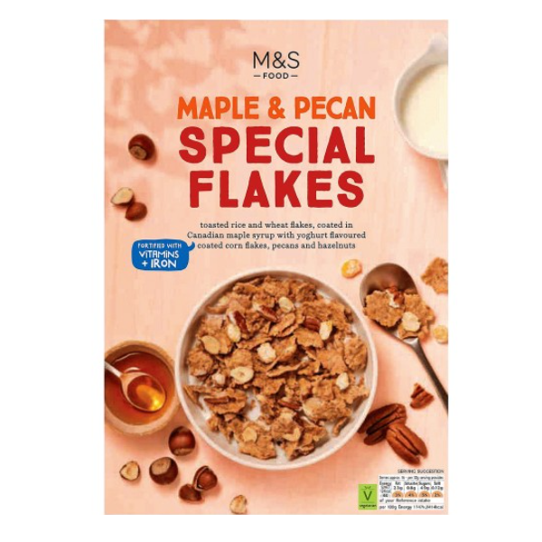 M&S Maple & Pecan Flakes 500g - Shams Shopping Centre Marks & Spencer  