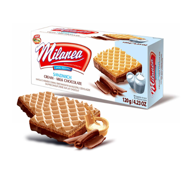 Lumar Milianea Sandwich Milk Chocolate Waffer 120g - Shams Shopping Centre Lumar  