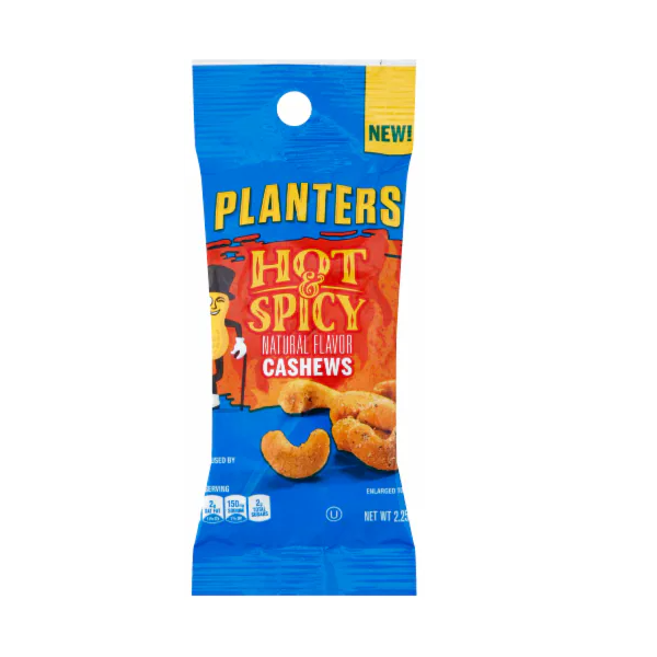Planters Hot N Spicy Cashews Snack Nuts 2.25OZ (64g) - Shams Shopping Centre Planters  