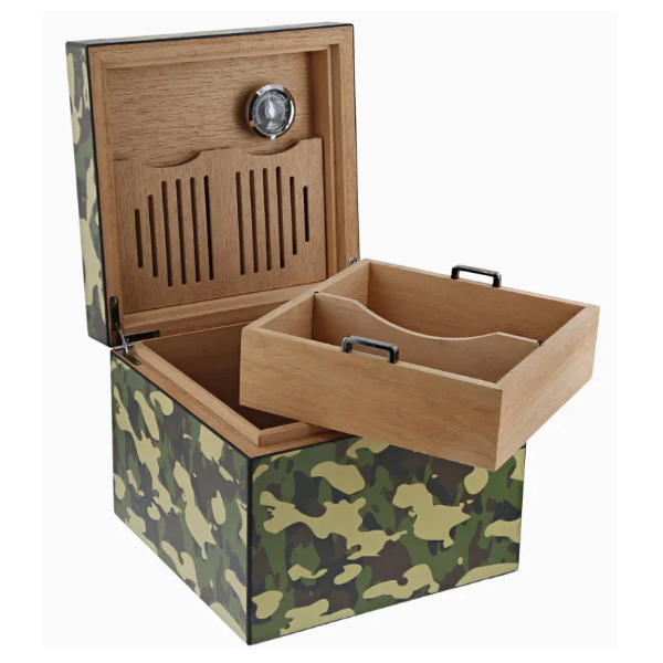 ST Dupont Cave Cigar Humidor Cube-Camo 001317 - Shams Shopping Centre ST Dupont  