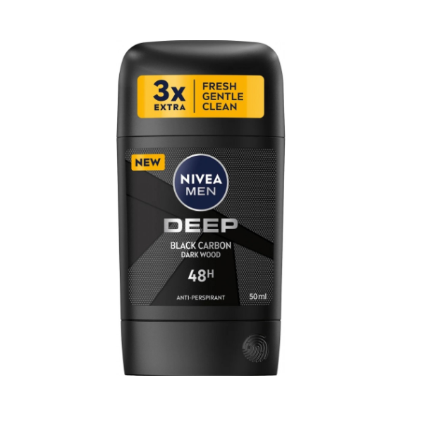 Nivea Men Deep Black Carbon Deo Stick 50ml - Shams Shopping Centre Nivea  