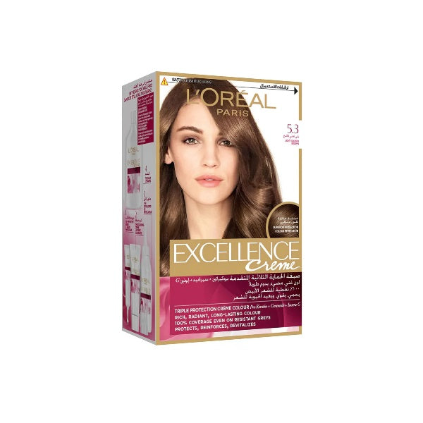 Loreal Excellence Creme 5.3 Light Golden Brown - Shams Shopping Centre Loreal  