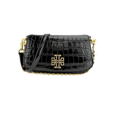 Tory Burch Britten Snake Embosed Covertible Crossbody-(SIU) - Shams Shopping Centre Tory Burch  