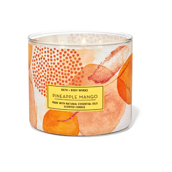 BBW Pineapple Mango 3 Wick Scented Candle 411g