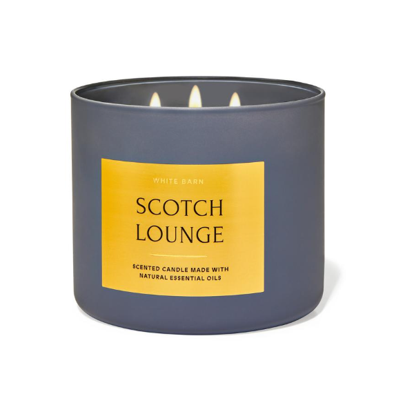 BBW White Barn Scotch Lounge 3 Wick Candle 411g