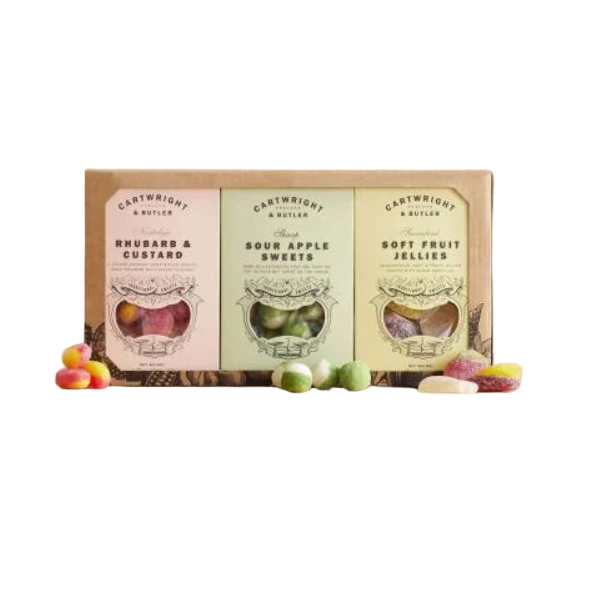 Cartwright & Butler Trio Of Sweets In Cartons 190g+170g+190g