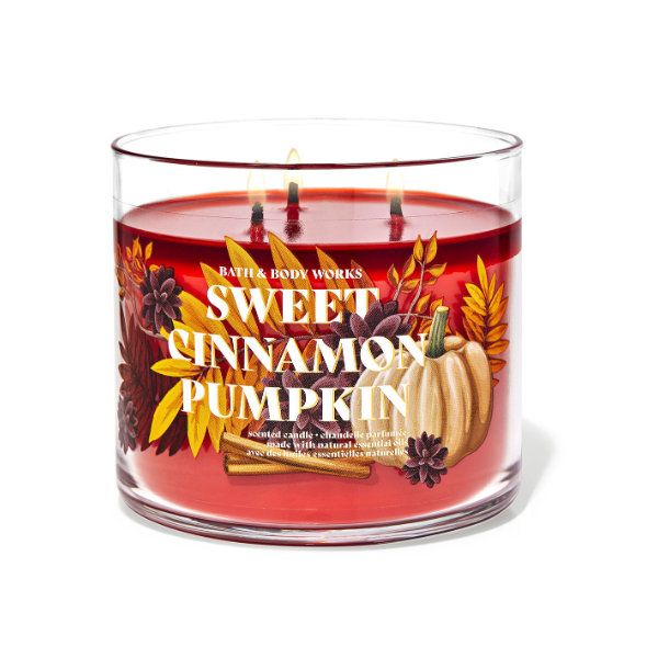 BBW Sweet Cinnamon Pumpkin 3 Wick Scented Candle 411g