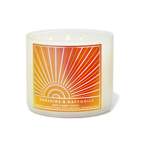 BBW Sunshine & Daffodils Scented Candle 411g - Shams Shopping Centre Bath & Body Works  