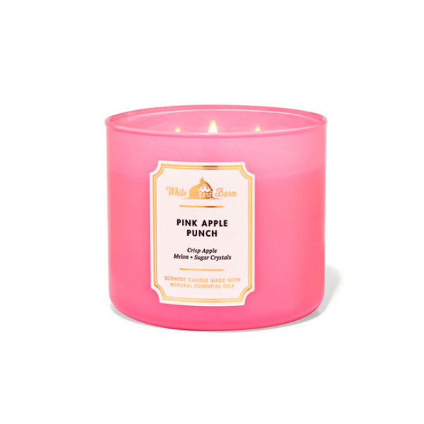 BBW White Barn Pink Apple Punch Scented Candle 411g - Shams Shopping Centre Bath & Body Works  