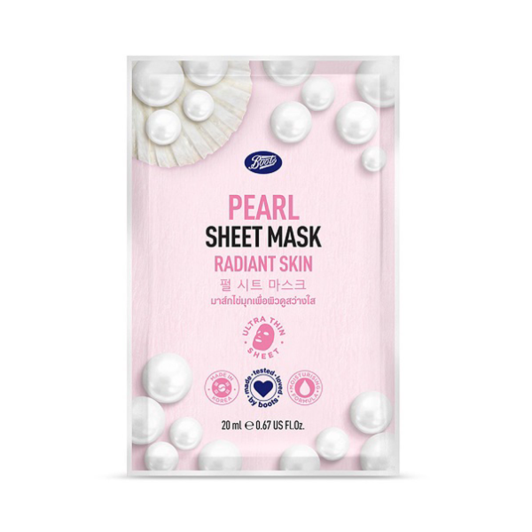 Boots Pearl Radiant Skin Sheet Mask 20ml - Shams Shopping Centre Boots  