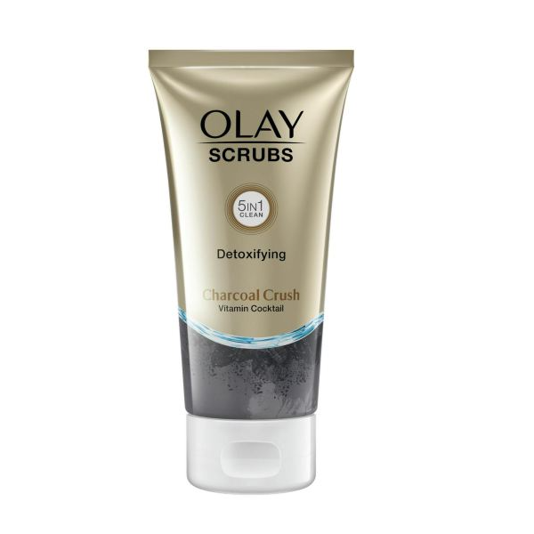 Olay Detoxifying Charcoal Crush 5 in 1 Scrubs 150ml - Shams Shopping Centre Olay  