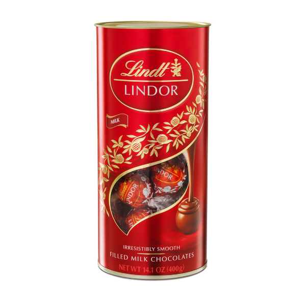 Lindt Lindor Milk Chocolate Tube 400g - Shams Shopping Centre Lindt  