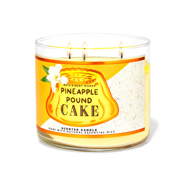 BBW Pineapple Pound Cake Scented Candle 411g - Shams Shopping Centre Bath & Body Works  