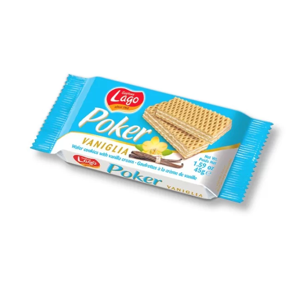 Lago Waffer Poker Vaniglia 45g - Shams Shopping Centre Lago  