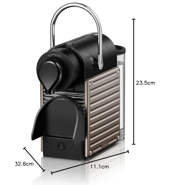 Nespresso Pixie 1350W C61 Electric Coffee Machine Black
