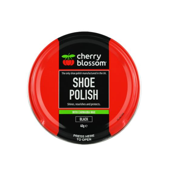 Cherry Blossom Black With Carnauba Wax Shoe Polish 50ml