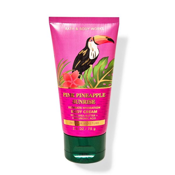 BBW Pink PineApple Sunrise Body Cream 70g - Shams Shopping Centre Bath & Body Works  