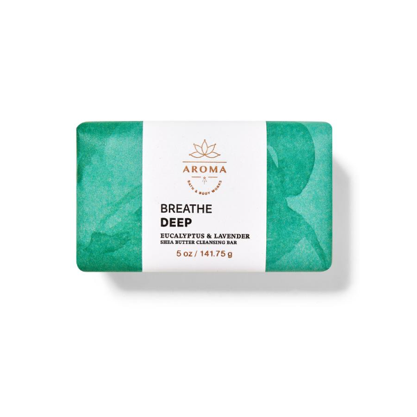 BBW Aroma Breathe Deep Eucalyptus & Lavender Shea Butter Cleansing Bar 141.7g - Shams Shopping Centre Bath & Body Works  