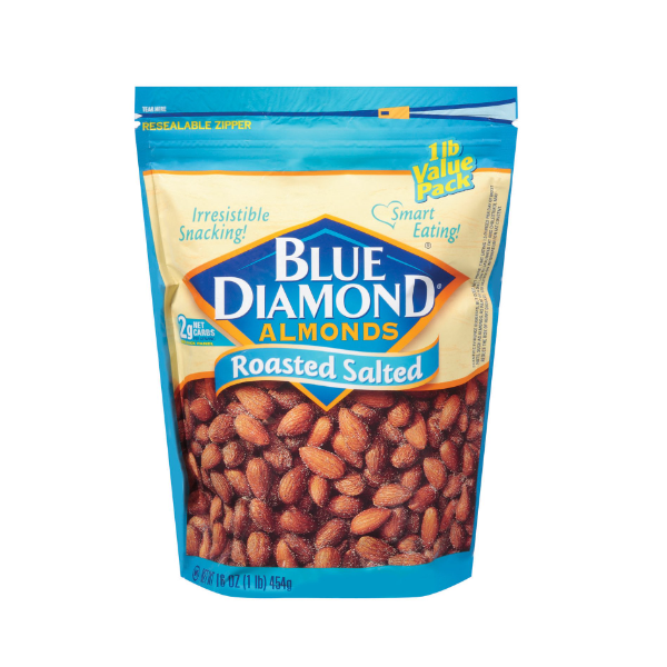 Blue Diamond Roasted Salted Almonds 454g - Shams Shopping Centre Blue Diamond  
