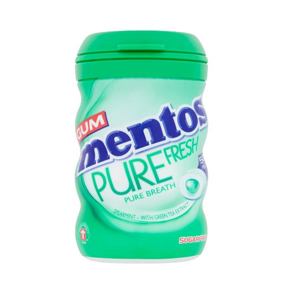 Mentos Sugar Free Chewing Gum Bottle Spearmint 100g