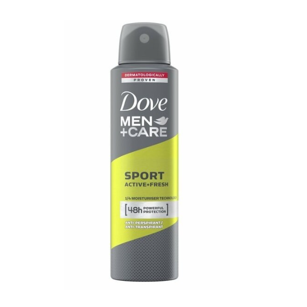 Dove Men +Care Sport Active Fresh Body Spray 150ml - Shams Shopping Centre Dove  
