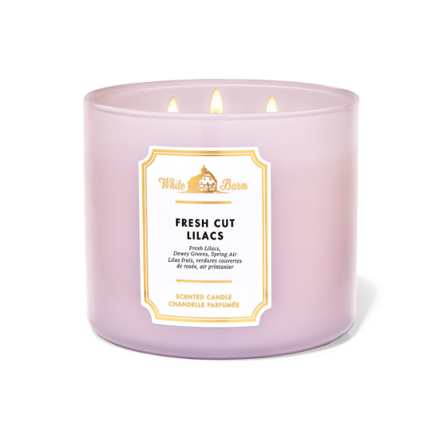 BBW White Barn Fresh Cut Lilacs Scented Candle 411g - Shams Shopping Centre Bath & Body Works  