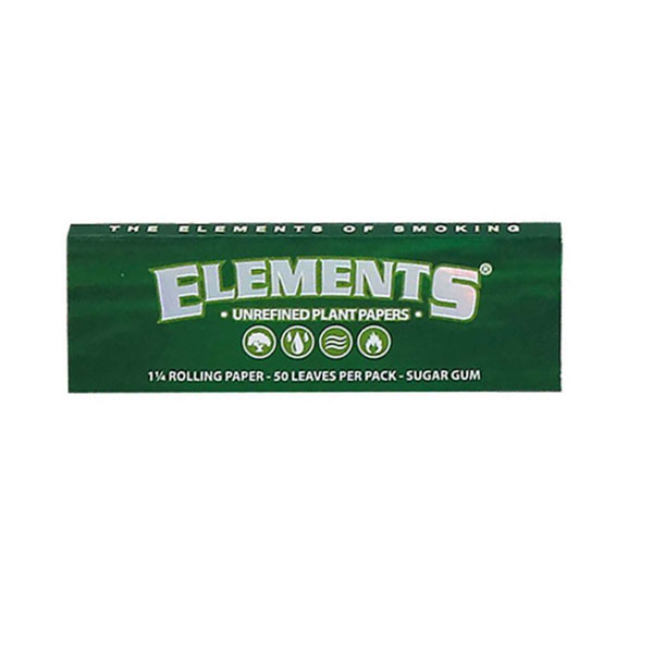 Elements Green Unrefined Plant 1-1/4 Papers 50p