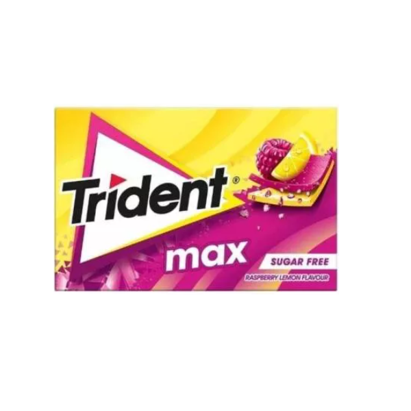 Trident Max Sugar Free Raspberry Lemon 12p - Shams Shopping Centre Trident  
