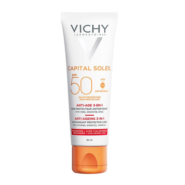 Vichy Capital Soleil Anti-Ageing 3-in-1 SPF-50 50ml - Shams Shopping Centre Vichy  