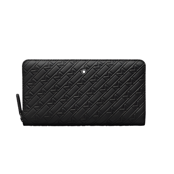 Montblanc Black Leather Embossed Wallet-128639 - Shams Shopping Centre Mont Blanc  