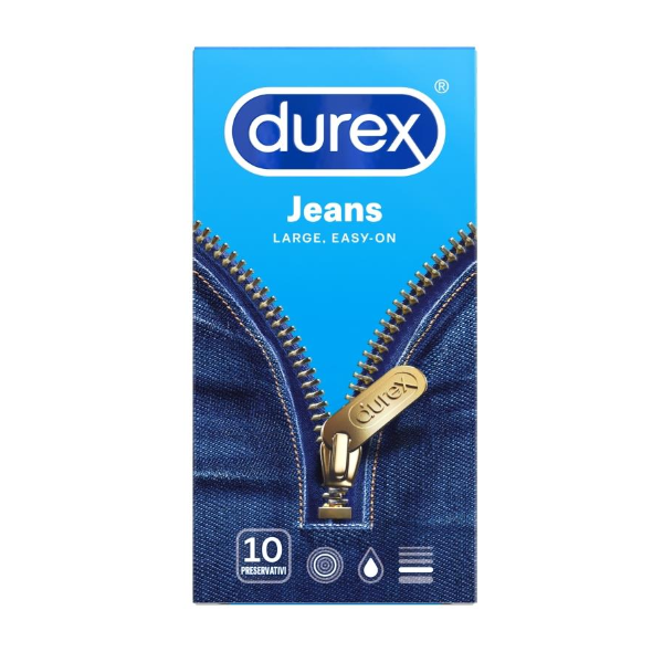 Durex Jeans Large Easy-On Condom 10pcs - Shams Shopping Centre Durex  