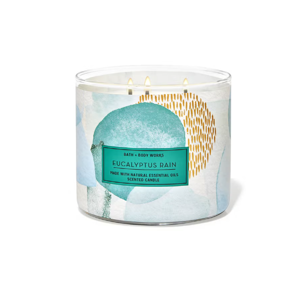 BBW Eucalyptus Rain 3 Wick Scented Candle 411g