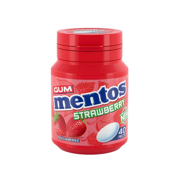 Mentos Strawberry Suger Free Gum 56g - Shams Shopping Centre Mentos  