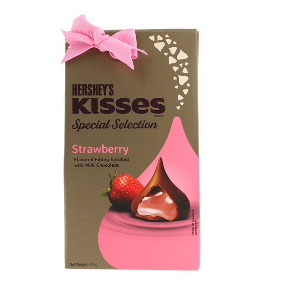 Hershey Kisses Strawberry Chocolate 135g - Shams Shopping Centre Hersheys  