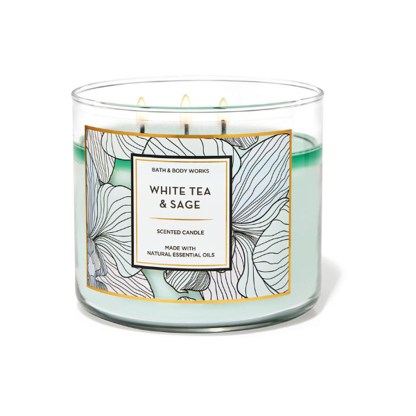 BBW White Tea & Sage Scented Candle 411g