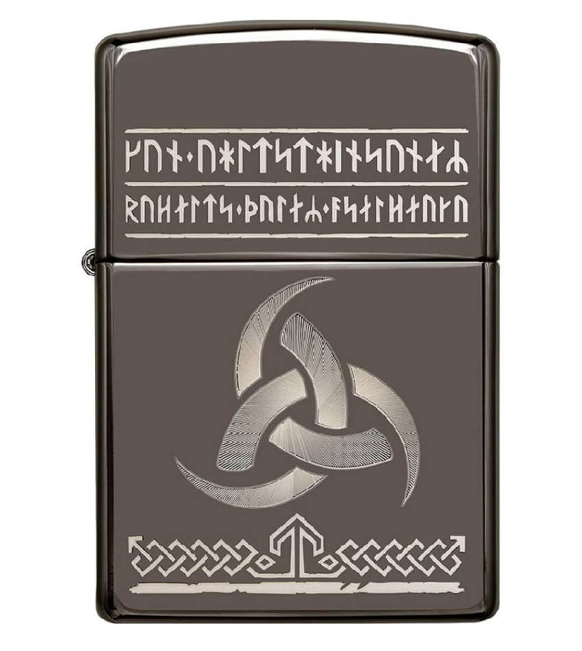 Zippo Viking Odin – Accendino Standard In Metallo Con Incisione Mitologica – Ricaricabile A Benzina – Fatto In USA - 6