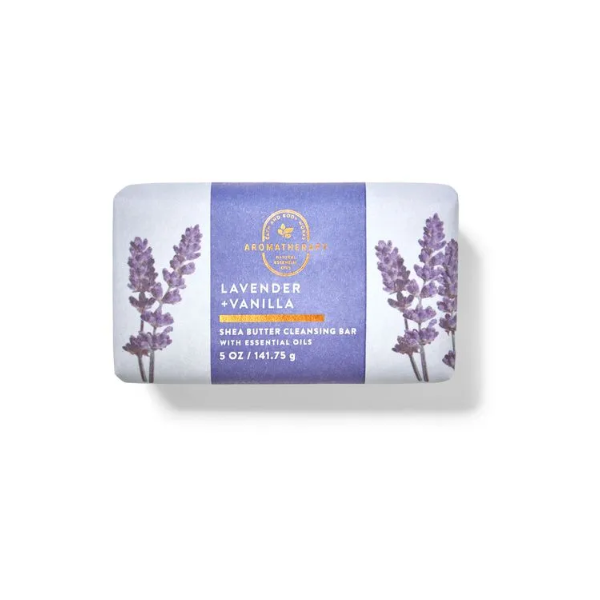 BBW Aromatherapy Lavender+Vanilla Shea Butter Cleansing Bar 141.7g - Shams Shopping Centre Bath & Body Works  