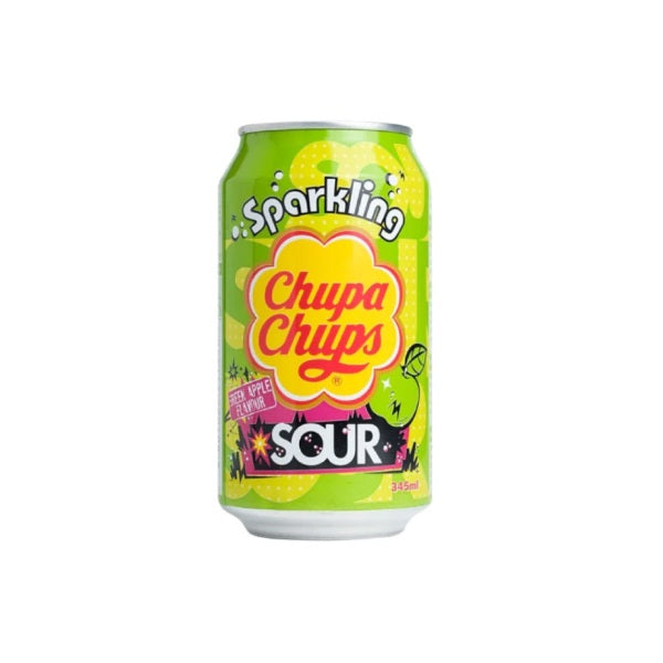 Chupa Chups Sour Green Apple Sparkling Can 345ml