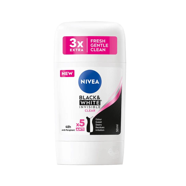 Nivea Women Black & White Invisible Clear Deo Stick 50ml