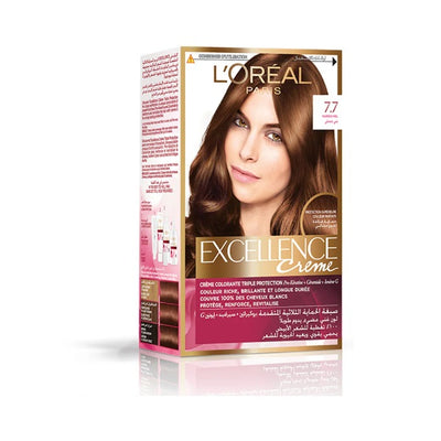 Loreal Excellence Creme 7.7 Honey Brown - Shams Shopping Centre Loreal  