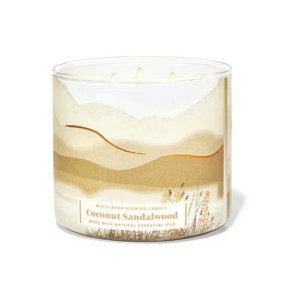 BBW White Barn Coconut Sandalwood Scented Candle 411g