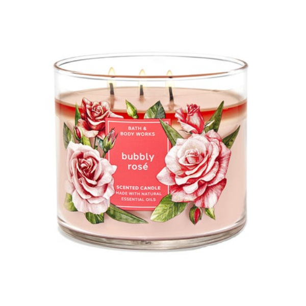 BBW White Barn Bubbly Rose Candle 411g