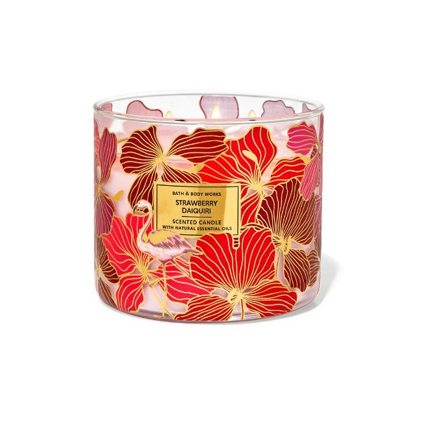 BBW Strawberry Daiquiri 3 Wick Candle 411 g - Shams Shopping Centre Bath & Body Works  