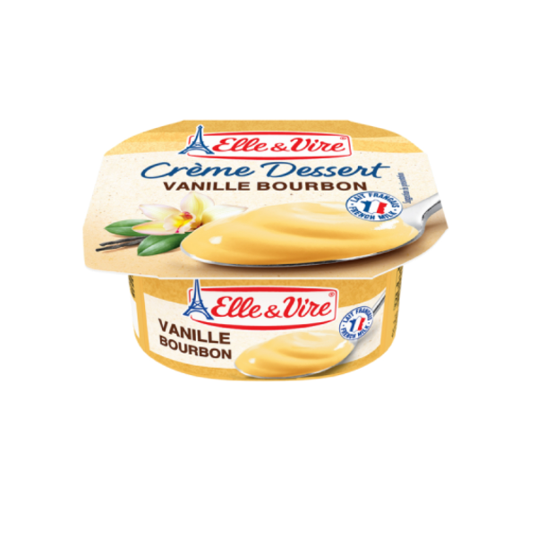 Elle & Vire Creme Dessert Vanila Bourbon 100g - Shams Shopping Centre Elle & Vire  